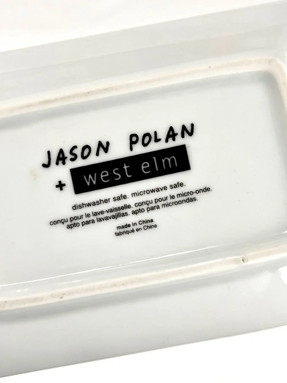 Jason Polan + West Elm Canape Plate Dapper Penguin Rectangular Trinket Dish